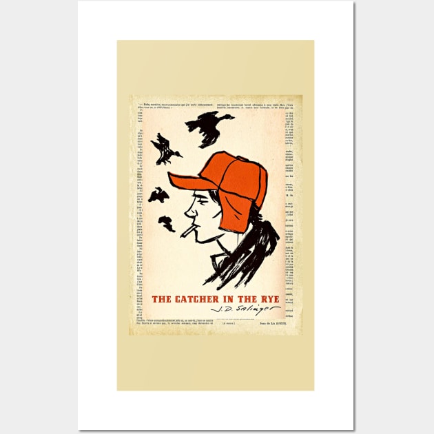 The Catcher in the Rye by JD Salinger Wall Art by booksnbobs